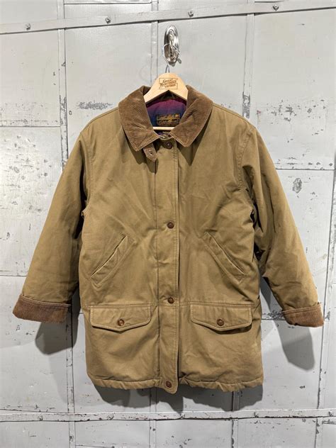 Vintage Eddie Bauer Chore Jacket Goose Down Insulated Coat Barn ...