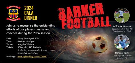 Barker College Football Club 2024 Gala Dinner, Magpies Waitara, Sydney ...