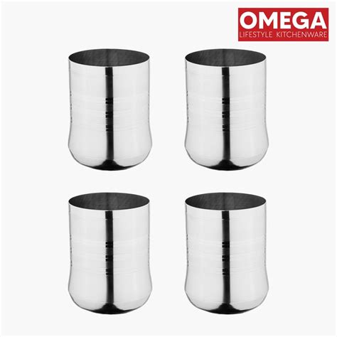 Buy OMEGA Set of 4 Stainless Steel Tumbler - 300ml from Omega at just ...