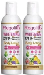 Regolith Whitening Body Lotion SPF 15 + Moisturiser Fairness Cream For ...
