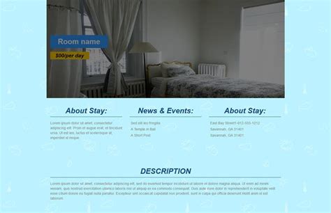Design room amenities CSS template | Freelancer