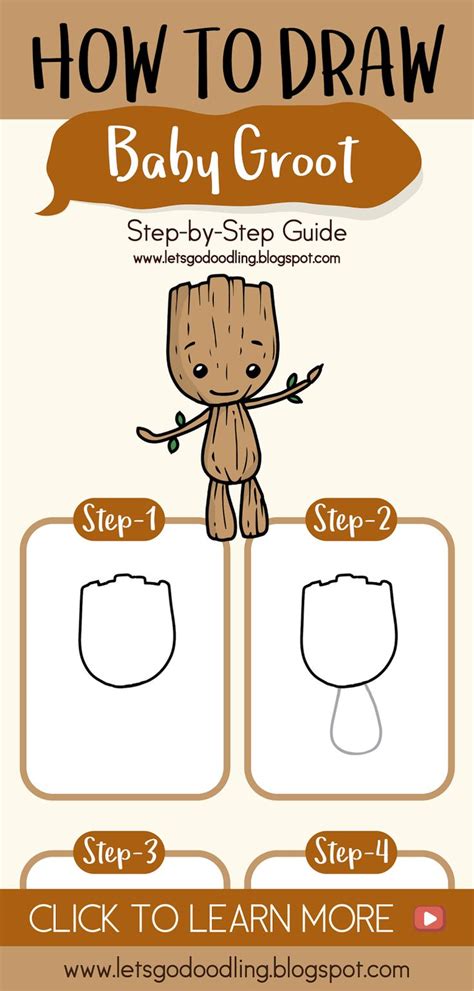 Image result for Step by Step Drawing Baby Groot