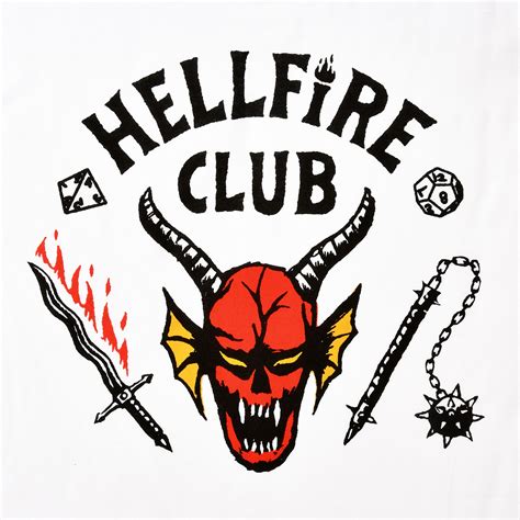 Stranger Things - Hellfire Club Logo T-Shirt white | Elbenwald