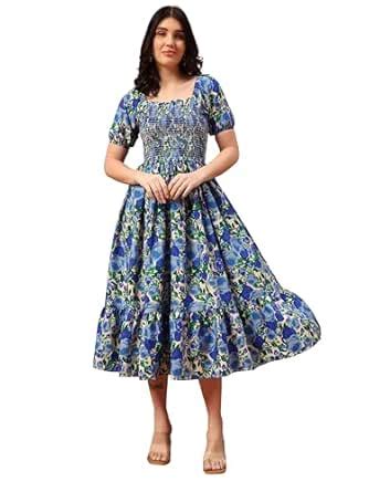 Buy OTABU | Dress for Women | Women Beautiful Floral Design | Floral ...