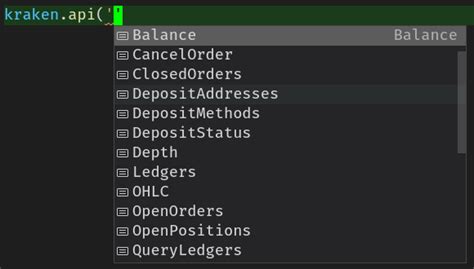 Image result for API Code On Kracken