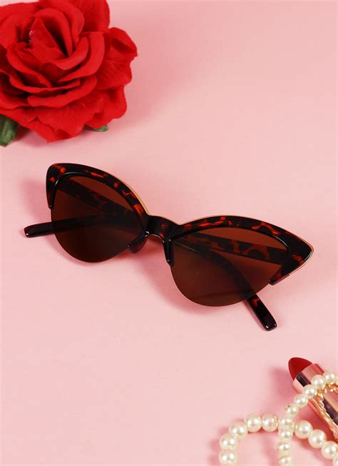 Oh so Retro! Vintage Sunglasses "Half Cat Eye" in Leopard ⋆ Vintage Vogue