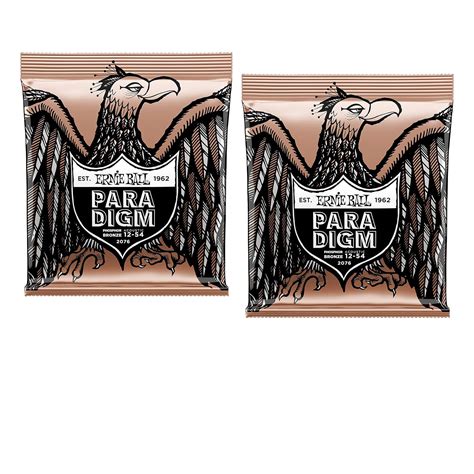 2 PACK Ernie Ball 2076 Paradigm Medium Phosphor Bronze Acoustic Guitar ...