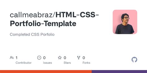 GitHub - callmeabraz/HTML-CSS-Portfolio-Template: Completed CSS Porfolio
