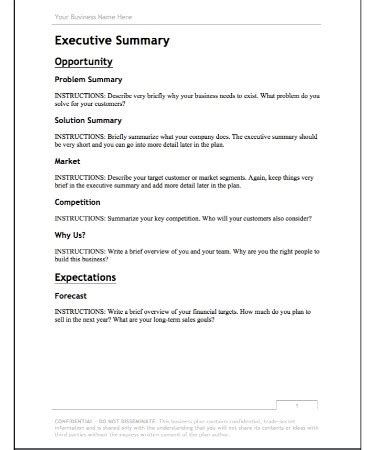 Business Plan Template 的图像结果