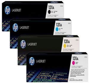 HP 131A Toner Cartridge 4 Color Set Black + Tri Color Combo Pack Ink ...
