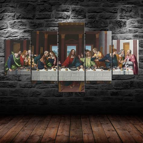 Buy The Last Supper of Jesus Christ Painting 5 Piece Five Panel Online ...