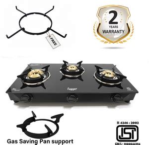 Fogger gas stove 3 Burner with Jumbo Burner and Tandoor stand cast Iron ...