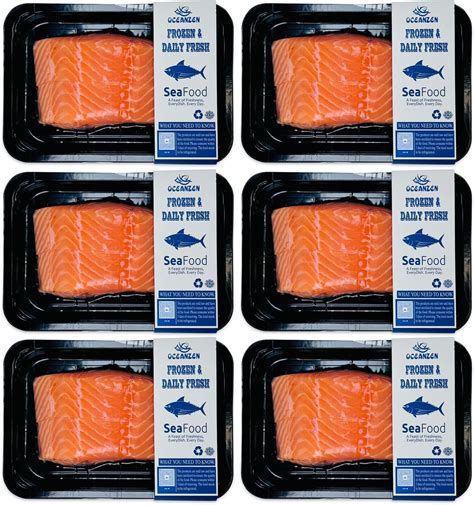 Amazon.com: OCEANZEN: Premium Quality,Atlantic Salmon - 6 Packs of (2 x ...