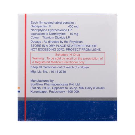 Gabator NT 400mg/10mg Tablet buy now @ ₹27.36 Tablet | Online Rengas ...