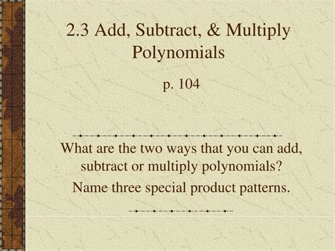 Image result for Add/Subtract and Multiply Polynomials