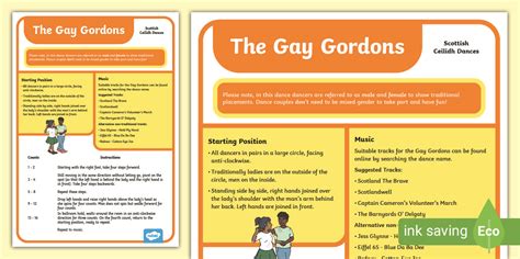 The Gay Gordons Scottish Ceilidh Dance Poster (teacher made)