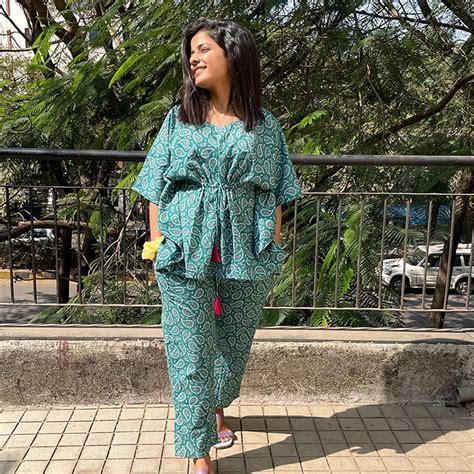 Kaftan Jammies - Green Booti – Joeykare