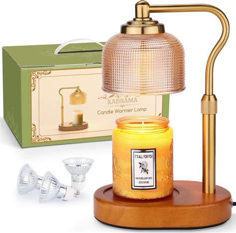 Kadrama Candle Warmer Lamp, Candle Warmer with Timer Dimmer Candle Lamp ...