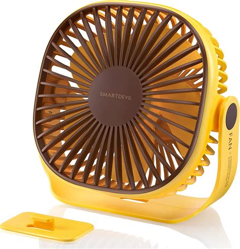 Buy SmartDevil Small Rechargeable Desk Fan, 3 Speeds 2000mAh Portable ...