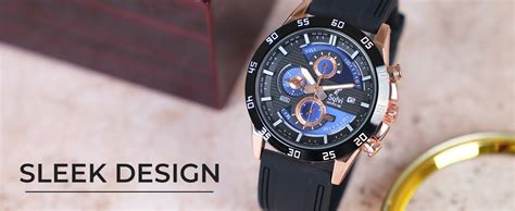 Buy Sylvi Timegrapher Gold Dial Black Leather Strap Analog Watch for ...