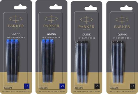 PARKER Quink Catridge Black Blue Ink Cartridge - Buy PARKER Quink ...