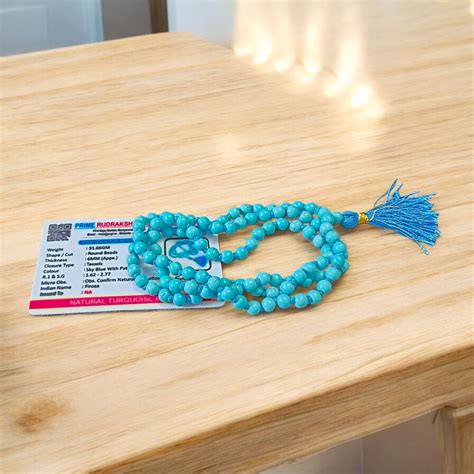 Natural Turquoise Mala 108+1 Beads – Healing & Protection – Timeshopee