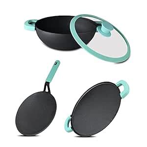 Buy Bergner Elements Pre-Seasoned Cast Iron 4 Pcs Cookware Set - 23cm ...