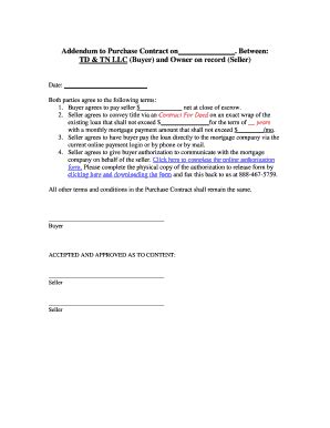 Promissory Note Addendum - Fill and Sign Printable Template Online