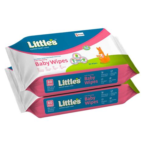 Little's Soft Cleansing Baby Wipes | Contains Aloe Vera & Jojoba Oil ...