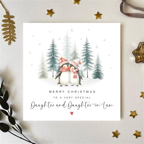 Daughter and Daughter-in-law Christmas Card Merry Christmas to a Very ...