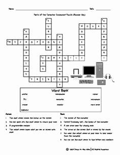 Computer Basics Worksheet Answer Key 的图像结果