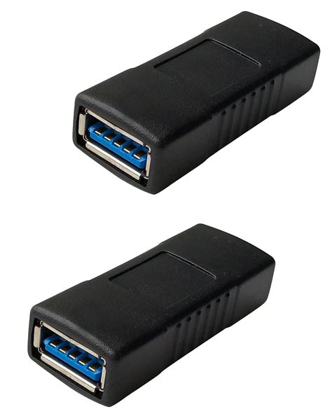 Posdou Usb 3.0 Female To Female Extension Connector Adapter (2 Pack ...