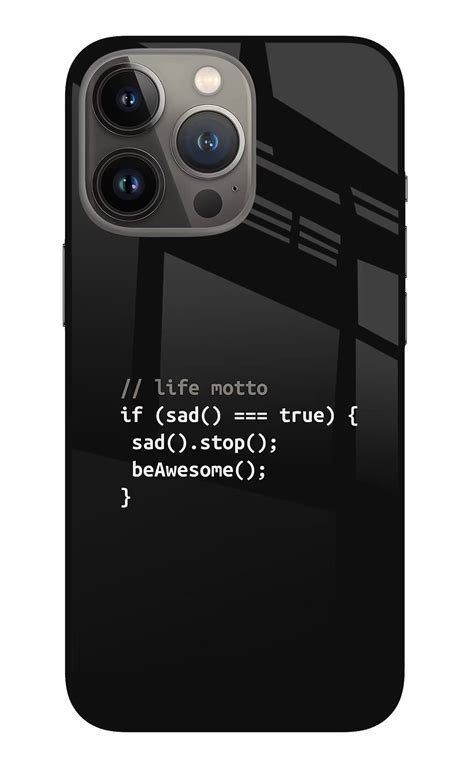 Buy Now Life Motto Code Glass Case for iPhone 13 Pro Online | Casekaro