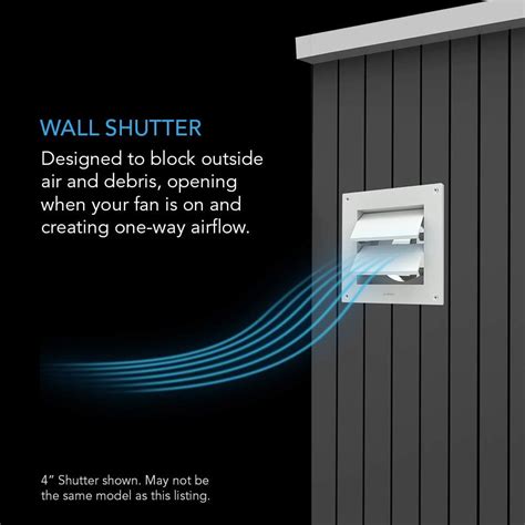 AC Infinity Wall Mount Duct Shutter, 4” Outdoor India | Ubuy