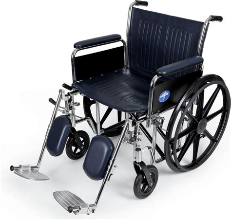 Buy Medline Excel Extra-Wide Wheelchair, 20" Wide Seat,Full-Length Arms ...