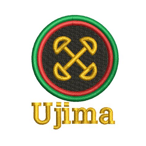 Ujima Logo | Celebrations Digitized Embroidery Design | e4Hats – e4Hats.com