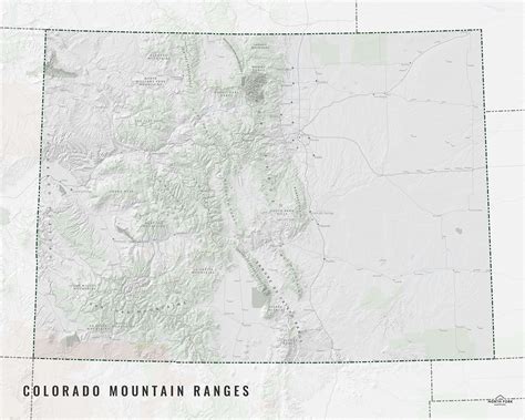 Colorado Mountain Ranges Map, Map of Colorado, Colorado Map, Colorado ...