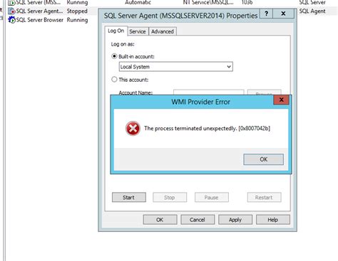 Image result for SQL Agent Cannot Start