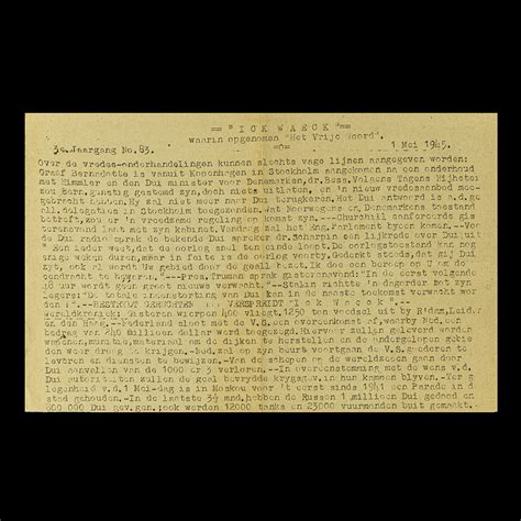 ICK WAECK 1 Mei 1945 – Dutch World War 2 Collector