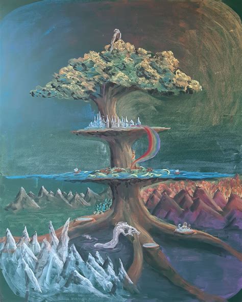Colorful Norse Creation Myth Art