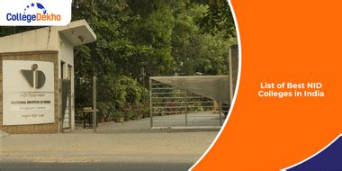 List of Best NID Colleges in India: Fees, Eligibility, Courses ...