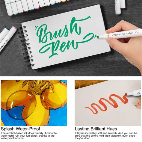 80 Colors Alcohol Markers for Adult Coloring anngrowy Permanent Art ...