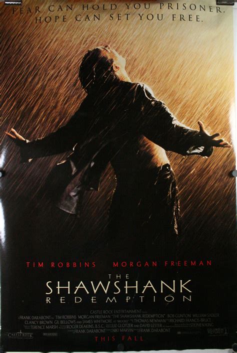 SHAWSHANK REDEMPTION, Original Advance Theatrical Movie Poster starring ...