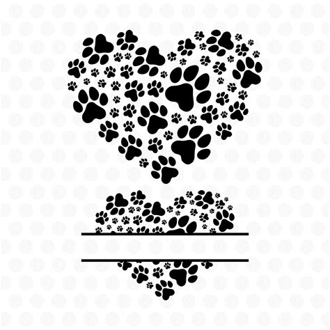 Dog Paw Svg, Dog Paw Prints Svg, Animal Paw Svg, Animal Svg, Paw Heart ...