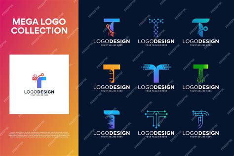 Premium Vector | Collection of creative letter t logo designs abstract symbol for digital technology