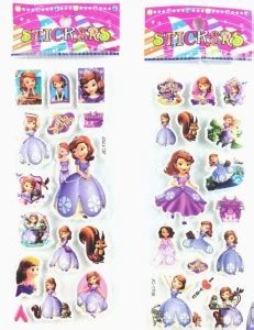 Super Easy 0.9 cm Sofia Cartoon Character Puffy 3D Cute Funny Stickers ...