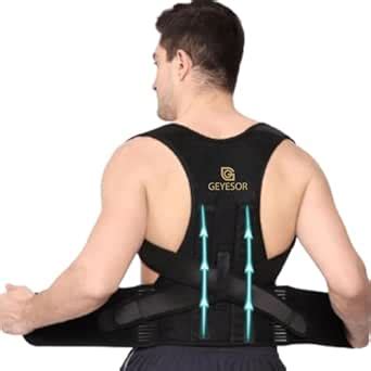 GEYESOR Posture Corrector for Men and Women - Adjustable Back Posture ...