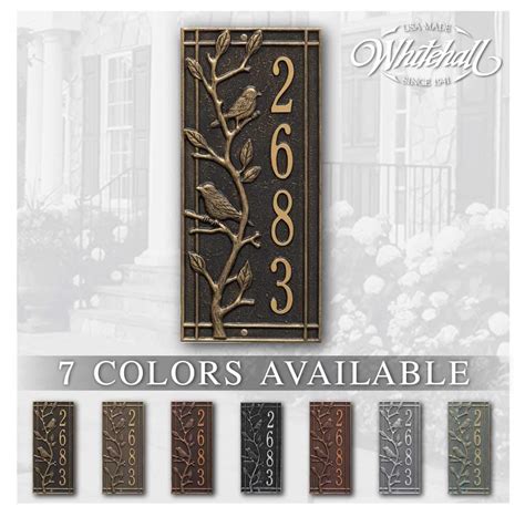 Buy Whitehall™ Personalized Cast Metal Address sign. THE WOODRIDGE ...