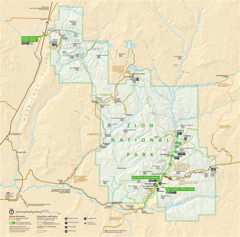 Zion National Park Map | USA | Detailed Maps of Zion National Park