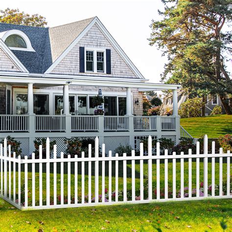 Farmhouses White Picket Fence White House With Picket Fence Photograph